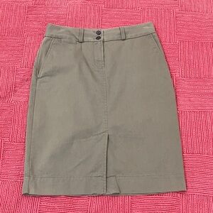 Banana Republic khaki Green pencil Stretch Skirt